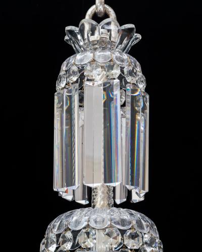  Perry Co A TWELVE LIGHT WILLIAM IV CRYSTAL CHANDELIER ATTRIBUTED TO PERRY CO