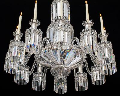  Perry Co A TWELVE LIGHT WILLIAM IV CRYSTAL CHANDELIER ATTRIBUTED TO PERRY CO