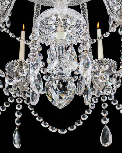  Perry Co A TWENTY LIGHT CUT GLASS VICTORIAN CHANDELIER BY PERRY CO