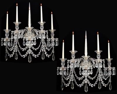  Perry Co AN IMPORTANT PAIR OF VICTORIAN WALL LIGHTS OF UNUSUAL SIZE