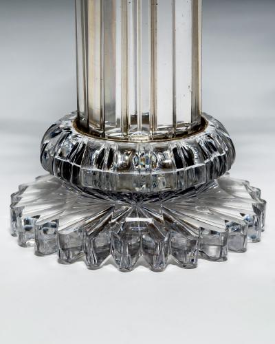  Perry Co AN UNUSUAL PAIR OF CUT CRYSTAL CANDELABRA BY PERRY CO