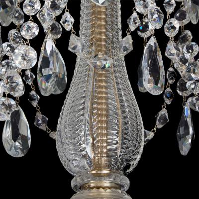  Perry Co Pair of early Victorian cut glass chandeliers attributed to Perry Co