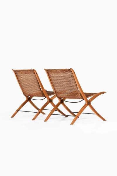 Peter Hvidt Orla M lgaard Nielsen Pair of Easy Chairs in Beech Rattan by Peter Hvidt Orla M lgaard Nielsen 1959