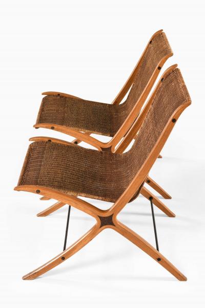  Peter Hvidt Orla M lgaard Nielsen Pair of Easy Chairs in Beech Rattan by Peter Hvidt Orla M lgaard Nielsen 1959