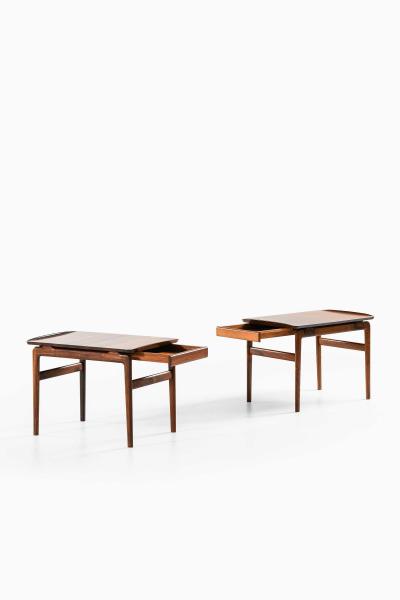  Peter Hvidt Orla M lgaard Nielsen Pair of Hvidt M lgaard Nielsen Rosewood Side Tables 1960s
