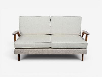  Peter Hvidt Orla M lgaard Nielsen Peter Hvidt Orla M lgaard Nielsen Style Settee Cream Boucle Denmark 1960s