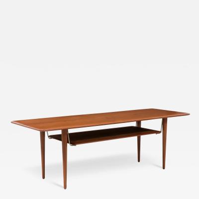  Peter Hvidt Orla M lgaard Nielsen Peter Hvidt Orla M lgaard Nielsen Teak Cane Coffee Table for France S n