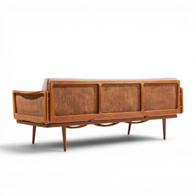  Peter Hvidt Orla M lgaard Nielsen Peter Hvidt and Orla M lgaard Nielsen Mid Century Teak and Cane Daybed