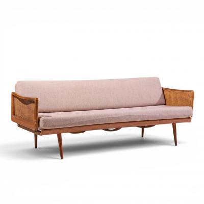  Peter Hvidt Orla M lgaard Nielsen Peter Hvidt and Orla M lgaard Nielsen Mid Century Teak and Cane Daybed