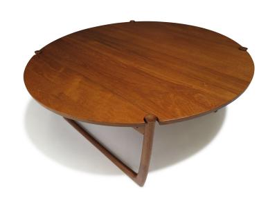  Peter Hvidt Orla M lgaard Nielsen c 1955 Peter Hvidt for France Daverkosen Solid Teak Round Coffee Table