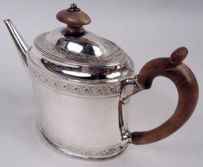 Peter Jonathan Bateman Peter Jonathan Bateman English Georgian Neoclassical Teapot 1790