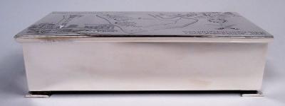  Peter Nicholas Co Ltd English Modern Sterling Silver Box with Saudi Arabia Association