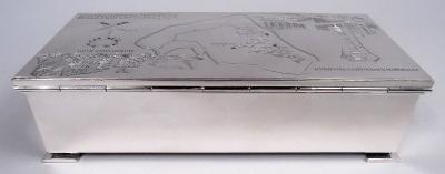  Peter Nicholas Co Ltd English Modern Sterling Silver Box with Saudi Arabia Association