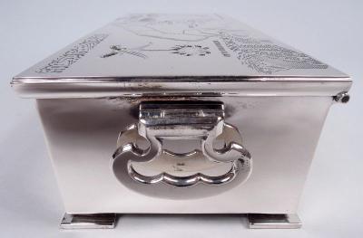  Peter Nicholas Co Ltd English Modern Sterling Silver Box with Saudi Arabia Association