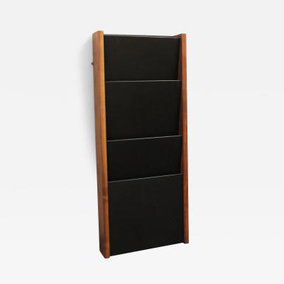  Peter Pepper Products Peter Pepper Mid Century Modern Walnut Wall Mounted Magazine Rack