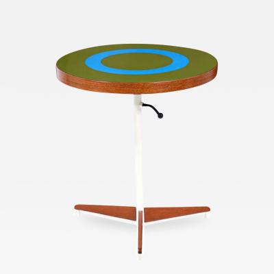  Peter Pepper Products Vintage Adjustable Tripod Teak Side Table by Petter Pepper Products