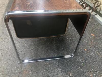  Peter Protzmann Magnificent Peter Protzman Zebra Wood Chrome Desk Mid Century Modern