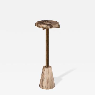 Pfeifer Studio Minerva Petrified Wood Drink Table