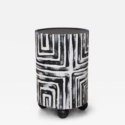  Pfeifer Studio Monochrome Hand Painted Log Table S01