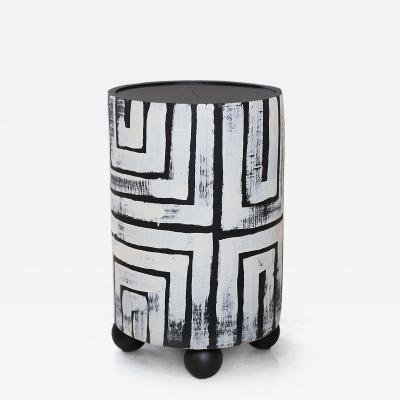  Pfeifer Studio Monochrome Hand Painted Log Table S02