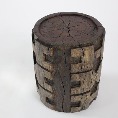  Pfeifer Studio Pueblo Deco Hand Carved Log Table