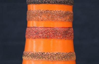  Phil Mar Mid Century Modern Orange Glazed Ceramic Table Lamp by Phil Mar