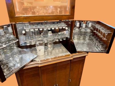  Philco Rare Art Deco Philco RadioBar with Decorative Wood Veneers and Bluetooth