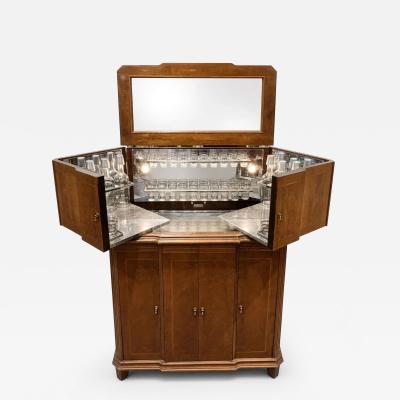  Philco Rare Art Deco Philco RadioBar with Decorative Wood Veneers and Bluetooth