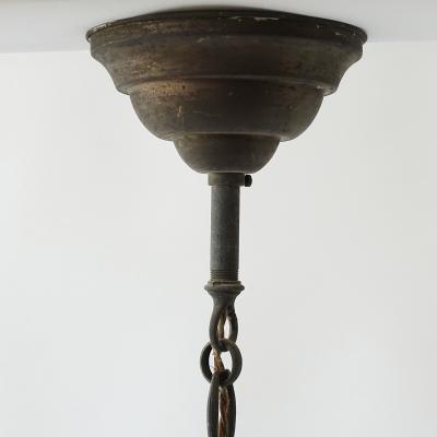  Philips 1930s Philips Opaline Glass and Brass Pendant