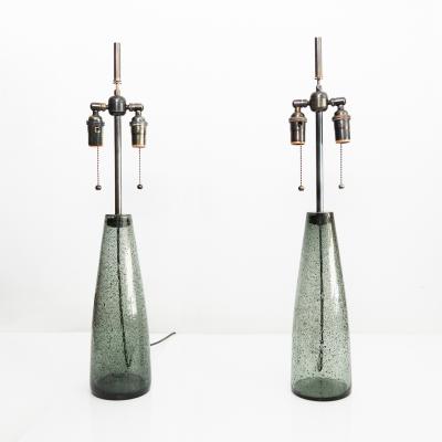  Philips PAIR OF STROMBOLI LAMPS BY BENGT ORUP HYLLINGE GLASBRUK