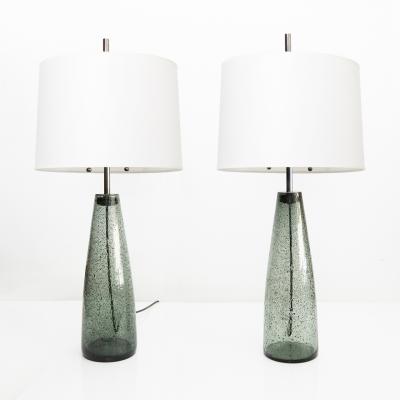  Philips PAIR OF STROMBOLI LAMPS BY BENGT ORUP HYLLINGE GLASBRUK