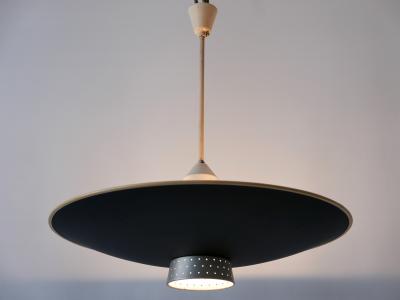  Philips Rare Mid Century Modern 4 Flamed Pendant Lamp DD 39 by Philips Netherlands 1950s