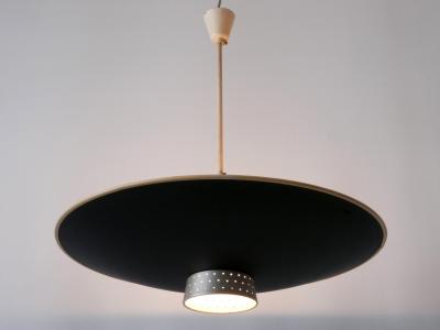  Philips Rare Mid Century Modern 4 Flamed Pendant Lamp DD 39 by Philips Netherlands 1950s