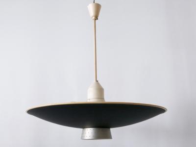  Philips Rare Mid Century Modern 4 Flamed Pendant Lamp DD 39 by Philips Netherlands 1950s