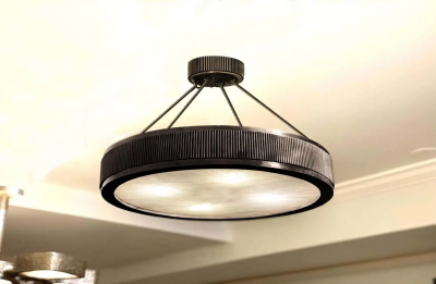  Phoenix Gallery Bespoke BSR24 Rock Crystal Semi Flush Mounts by Phoenix