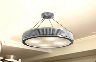  Phoenix Gallery Bespoke BSR28 Rock Crystal Semi Flush mounts by Phoenix