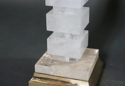  Phoenix Gallery Bespoke Block Form Rock Crystal Lamps by Phoenix