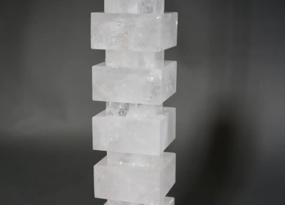  Phoenix Gallery Bespoke Block Form Rock Crystal Lamps by Phoenix