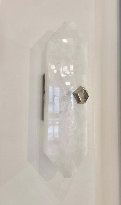  Phoenix Gallery Bespoke Diamond Form Rock crystal sconces By Phoenix