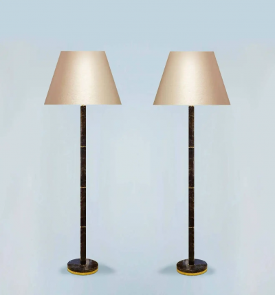  Phoenix Gallery Bespoke Finely Carved Dark Rock Crystal Quartz Floor Lamp