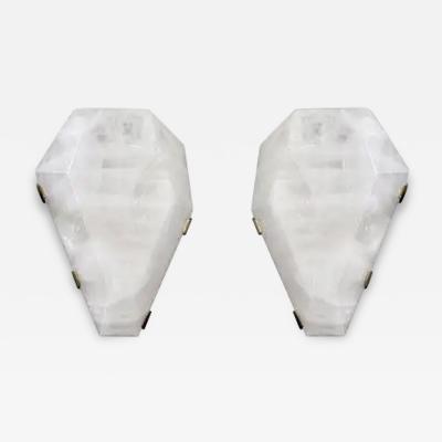  Phoenix Gallery Bespoke GEM 13 Rock Crystal Sconces by Phoenix