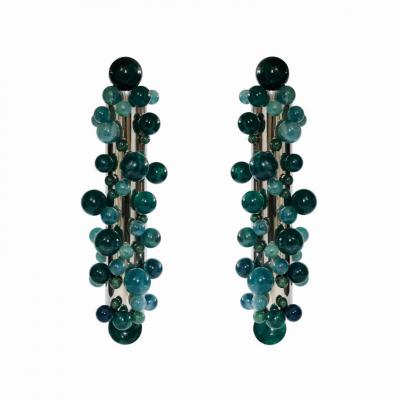  Phoenix Gallery Bespoke Green Quartz Bubble Sconces by Phoenix