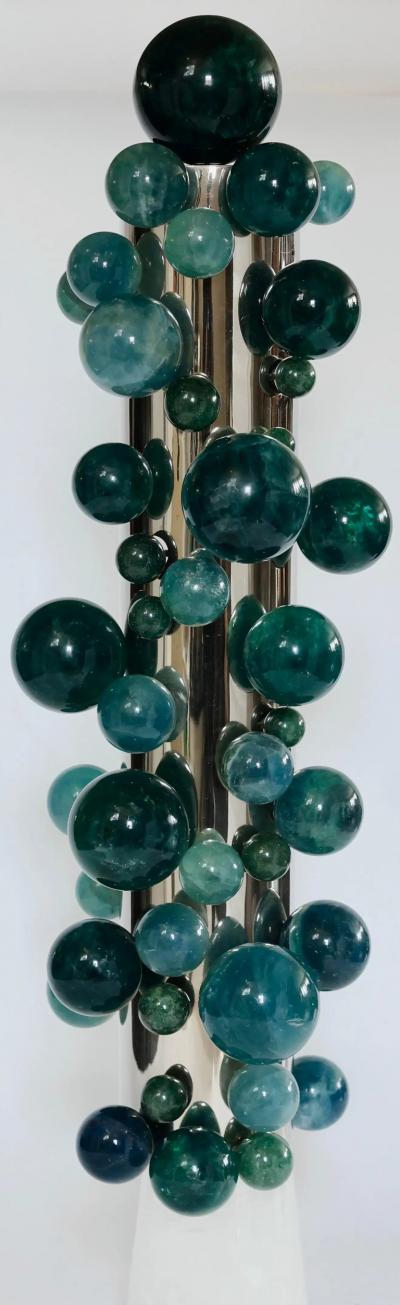  Phoenix Gallery Bespoke Green Quartz Bubble Sconces by Phoenix