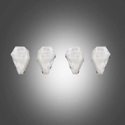  Phoenix Gallery Bespoke Group of Four GEM 13 Rock Crystal Sconces by Phoenix