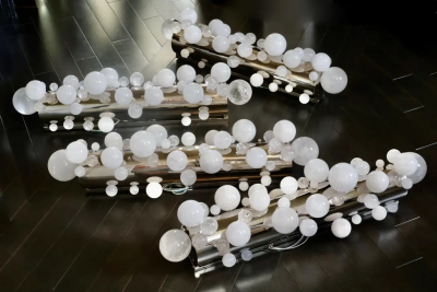 Phoenix Gallery Bespoke Group of Four Rock Crystal Sconces by Phoenix