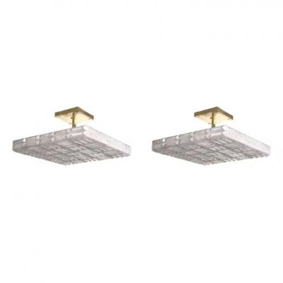  Phoenix Gallery Bespoke MPR25 Rock Crystal Semi Flushmounts by Phoenix