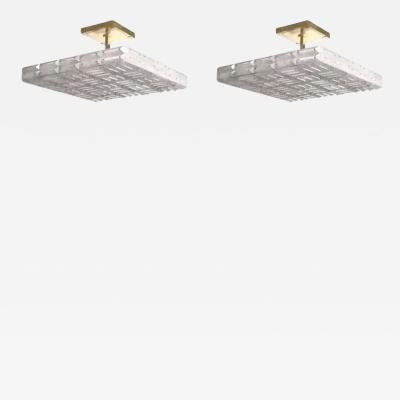  Phoenix Gallery Bespoke MPR25 Rock Crystal Semi Flushmounts by Phoenix
