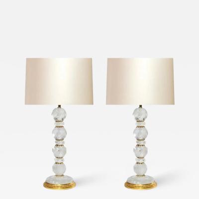 Phoenix Gallery Bespoke Ormolu Mounted Rock Crystal Quartz Lamps by Phoenix
