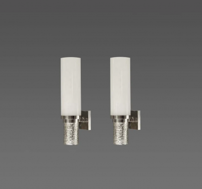  Phoenix Gallery Bespoke Pair of Modern Rock Crystal Quartz Sconces by Phoenix