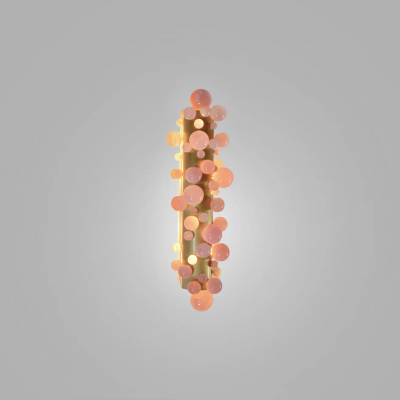  Phoenix Gallery Bespoke Pink Quartz Bubble Sconces by Phoenix